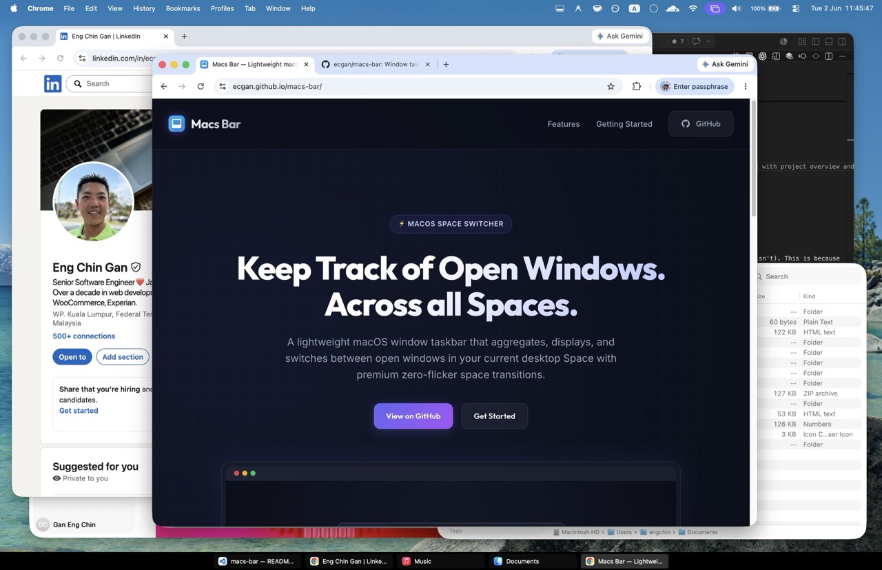 Macs Bar Screenshot